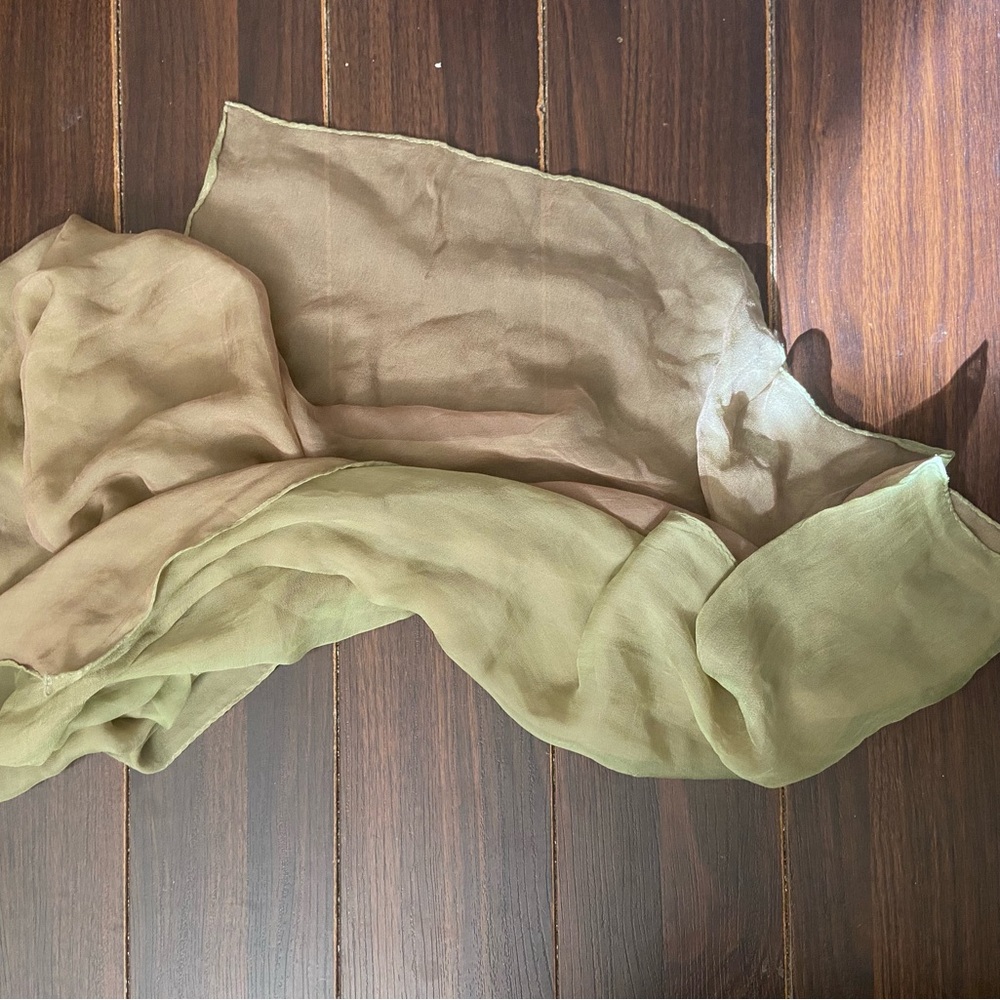 Two Layers Color Women’s Silk Scarf 32 X 34”